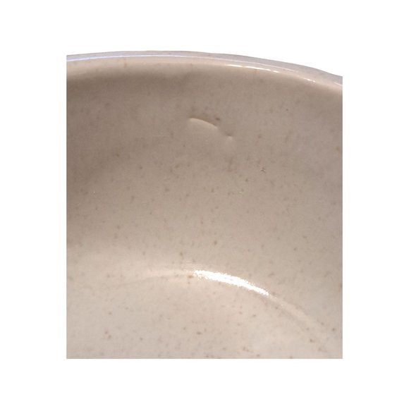 GRAYSTONE McCoy Nelson Soup Bowl Handle Round Gray Drip on Ivory USA Pottery - Picture 7 of 13